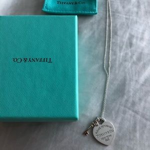 Tiffany and Co Heart Pendant with Rubedo Key